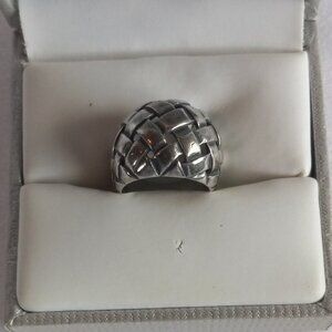 James Avery Basket Weave Dome Silver Ring